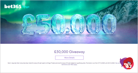 Bingo 365 Presents Winter Wonderland of Offers and a £50K Prize Draw