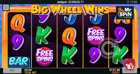 Big Wheel Wins Offers Plenty of No Deposit Spins at Mr Spin