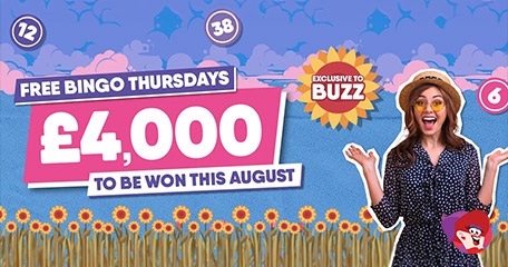 Buzz Bingo Brings Free Games and Prize Rush Cash This August