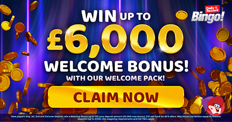 Daily Record Bingo’s £6K Welcome Offer & £3K TV Prize Draw