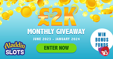 Win A Share of £2K In Slingo Bonuses with Aladdin Slots