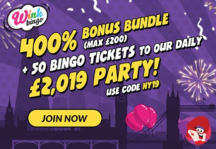 Wink Bingo £2019 New Year's Party