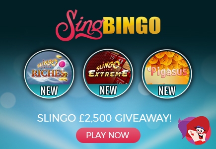 Play Slingo & Win £2,500 At Sing Bingo