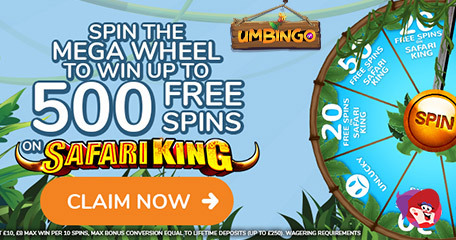 Get Up to 500 Bonus Spins with the Umbingo Mega Welcome Offer