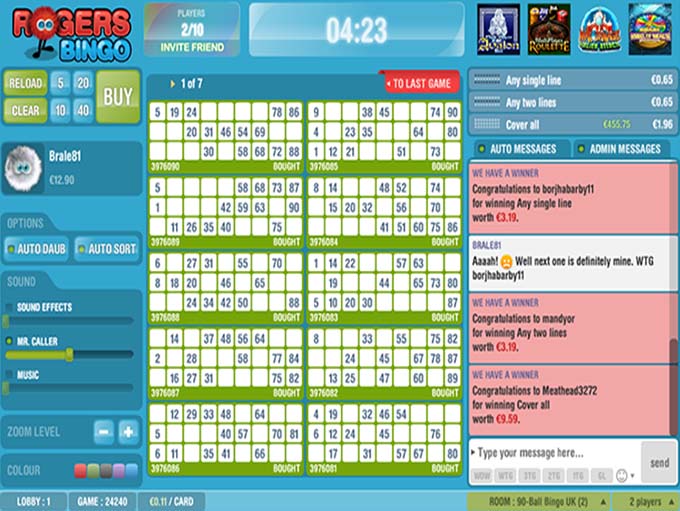 Rogers Bingo Review