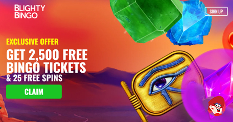 Get 2,500 Free Bingo Tickets & 25 Spins on £10 Blighty Bingo Spend