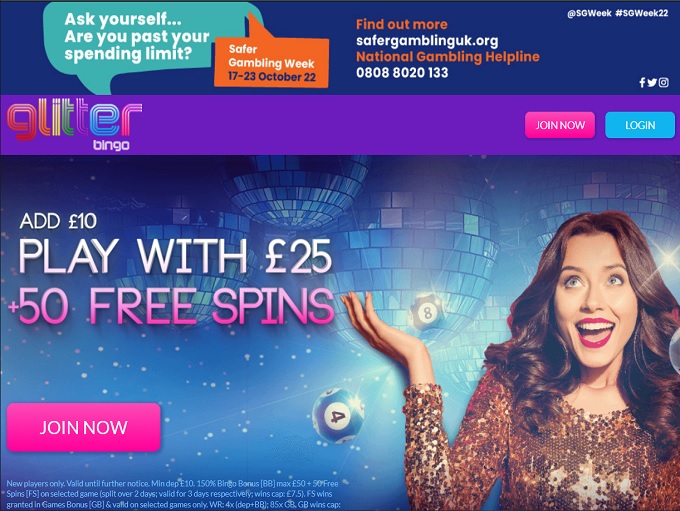 Glitter Bingo Homepage