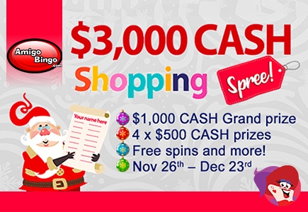 Thousands to Be Won and Shop ‘Till You Drop Thanks to Amigo Bingo’