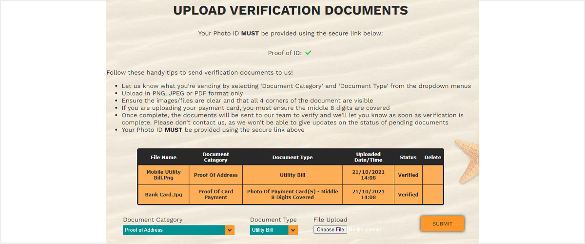 verification documents