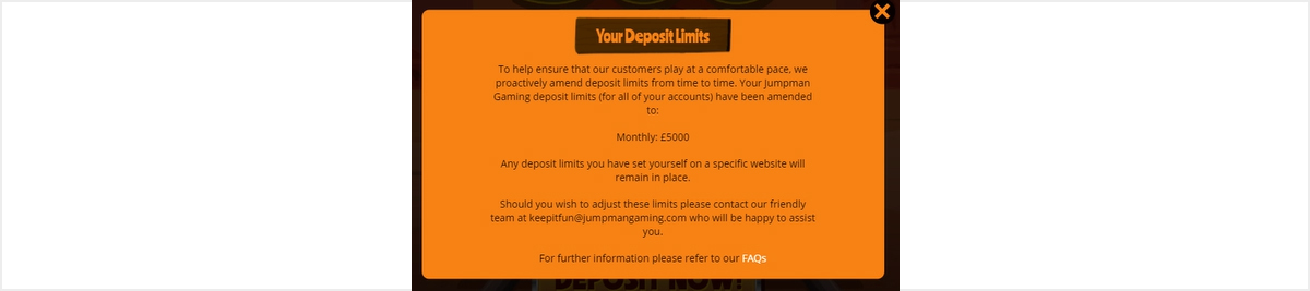 initial deposit